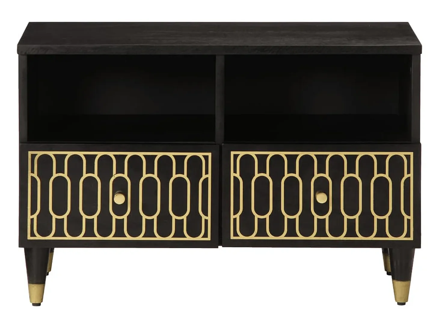 Mueble de TV madera maciza de mango 70x33x46 cm
