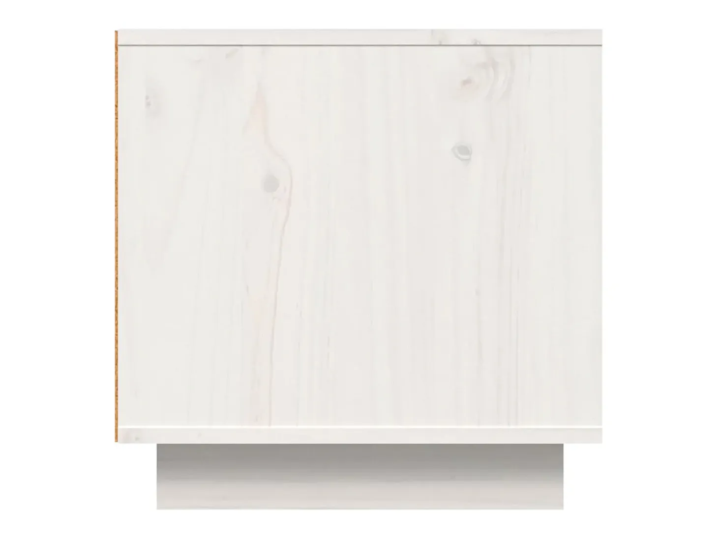 Mueble de TV madera maciza de pino blanco 140x40x40 cm