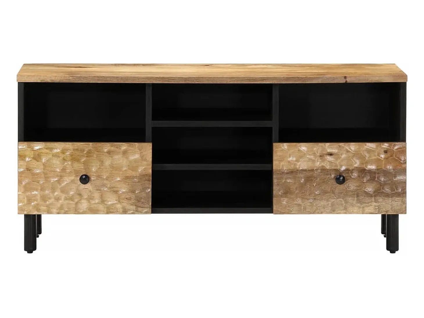 Mueble de TV madera maciza de mango 100x33x46 cm