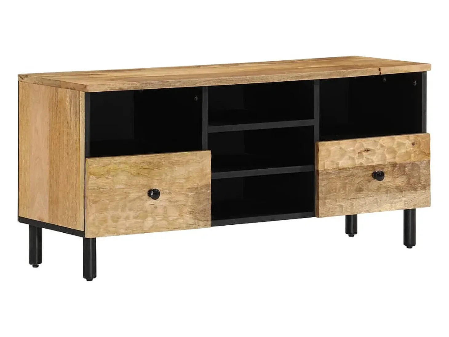 Mueble de TV madera maciza de mango 100x33x46 cm