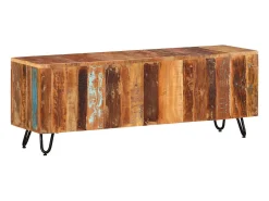 Mueble de TV madera maciza reciclada 110x30x40 cm
