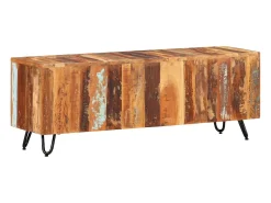 Mueble de TV madera maciza reciclada 110x30x40 cm