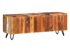Mueble de TV madera maciza reciclada 110x30x40 cm