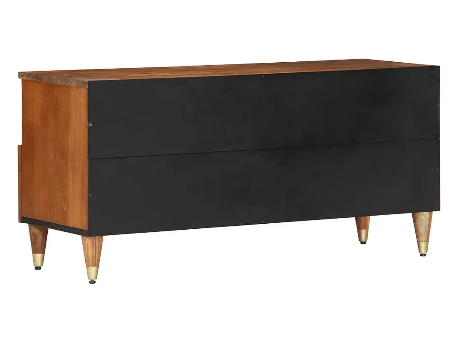 Mueble de TV madera maciza de mango 100x33x46 cm