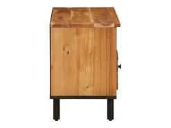 Mueble de TV madera maciza de acacia 100x33x46 cm