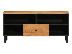 Mueble de TV madera maciza de acacia 100x33x46 cm