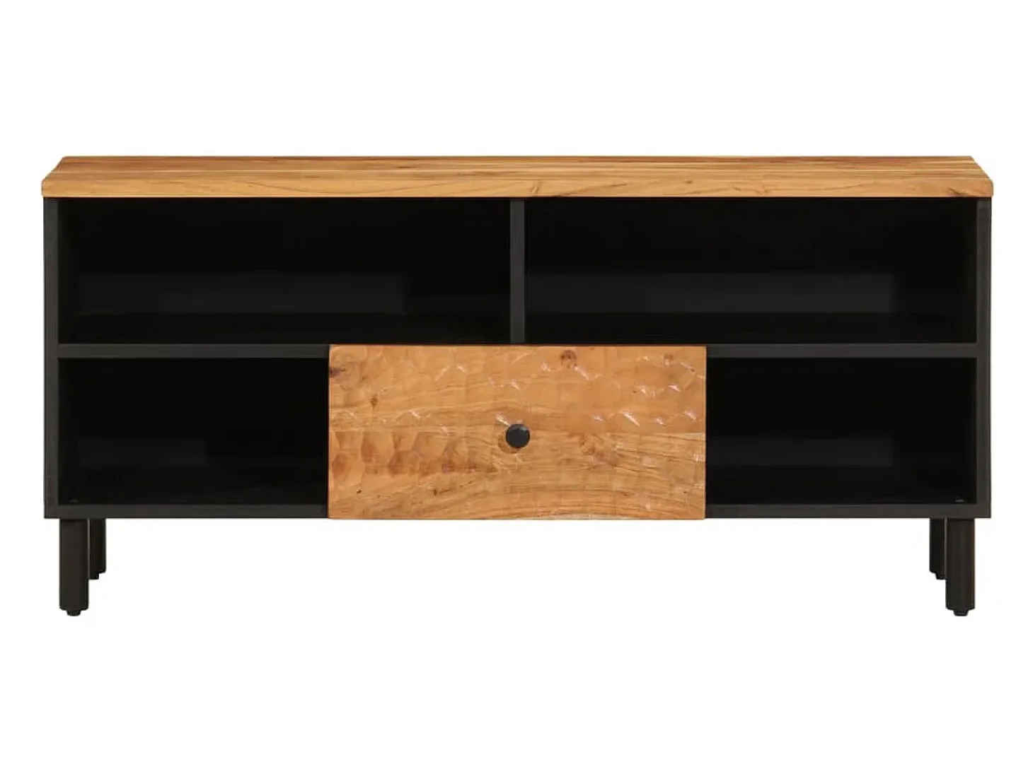 Mueble de TV madera maciza de acacia 100x33x46 cm