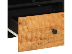 Mueble de TV madera maciza de acacia 100x33x46 cm