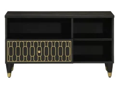 Mueble de TV madera maciza de mango 80x33x46 cm