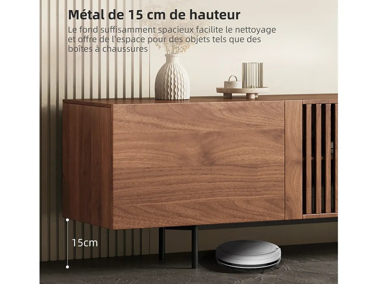 Mueble de TV moderno de 75", con gran espacio de almacenamiento, consola multimedia de 240 cm, para salón y dormitorio, color nogal