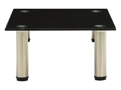 Mueble de TV negro 40x35x17 cm Cristal templado