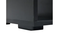 Mueble de TV para salón 180x40x46cm - Mueble de TV con 2 cajones e iluminación LED - apto para TV de 70 pulgadas - negro