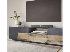 Mueble de TV salón 220 x 43 cm pared diseño moderno Fergus Report