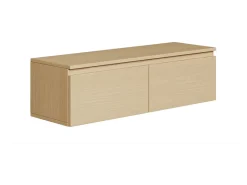 Mueble de TV suspendido con 2 puertas -100 cm -roble de Lindberg -BEMMI