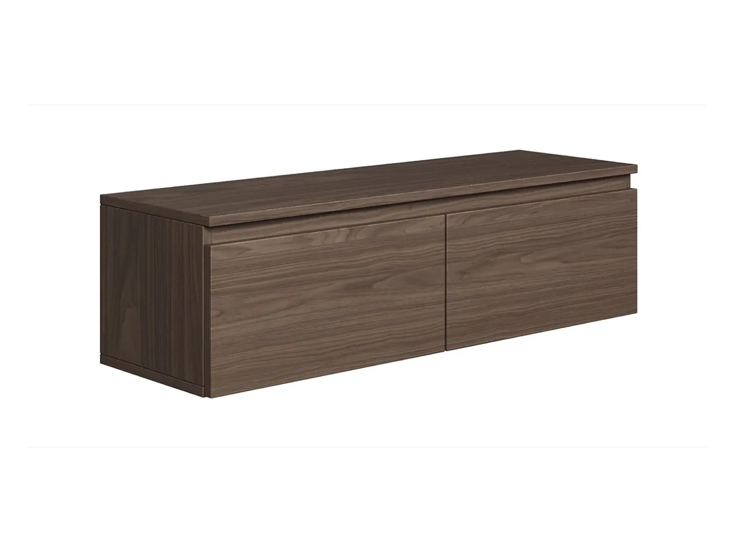Mueble de TV suspendido con 2 puertas -100 cm -nogal de Wisconsin -BEMMI