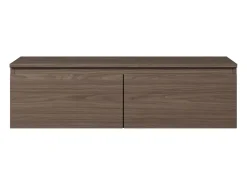 Mueble de TV suspendido con 2 puertas -100 cm -nogal de Wisconsin -BEMMI