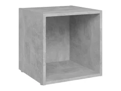 Mueble de TV 2uds madera contrachapada gris hormigón 37x35x37cm ES13266