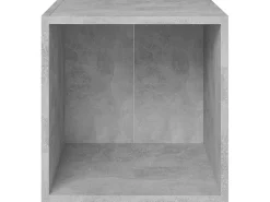 Mueble de TV 2uds madera contrachapada gris hormigón 37x35x37cm ES13266