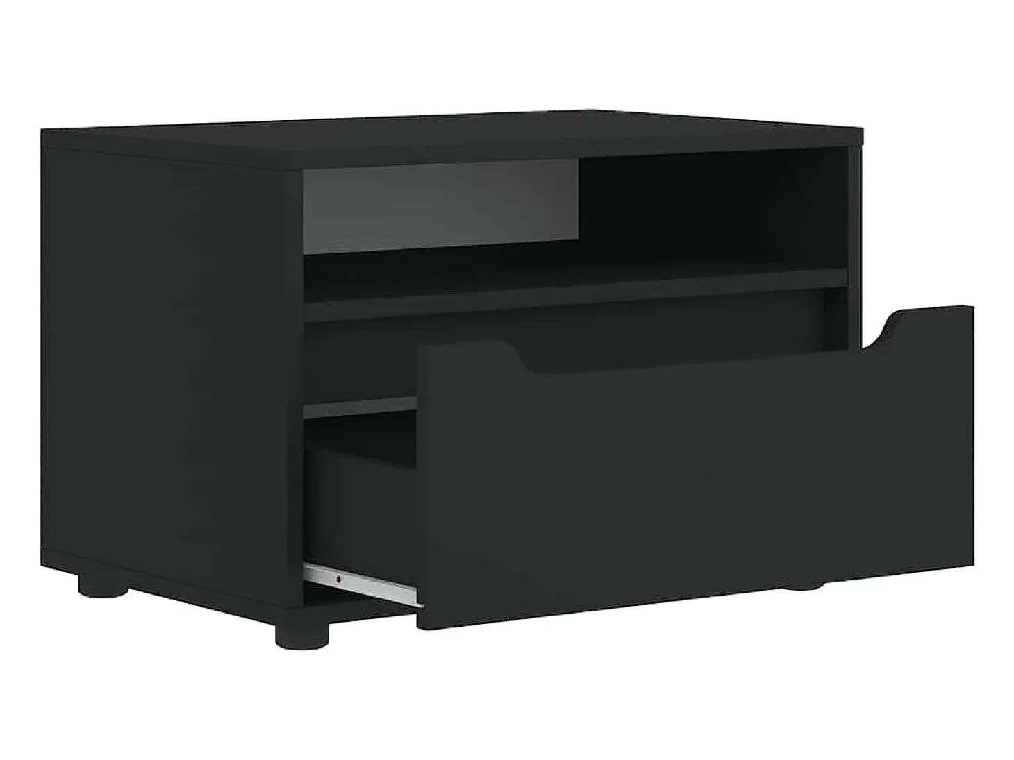 Mueble de TV VISNES negro 60x40x38 cm madera de ingeniería