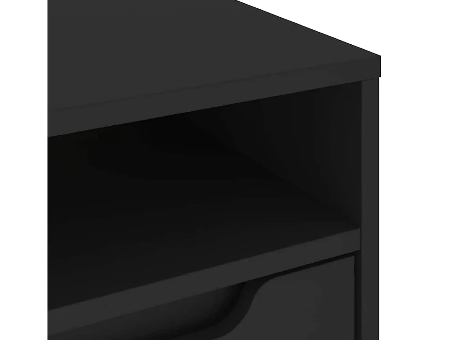 Mueble de TV VISNES negro 60x40x38 cm madera de ingeniería