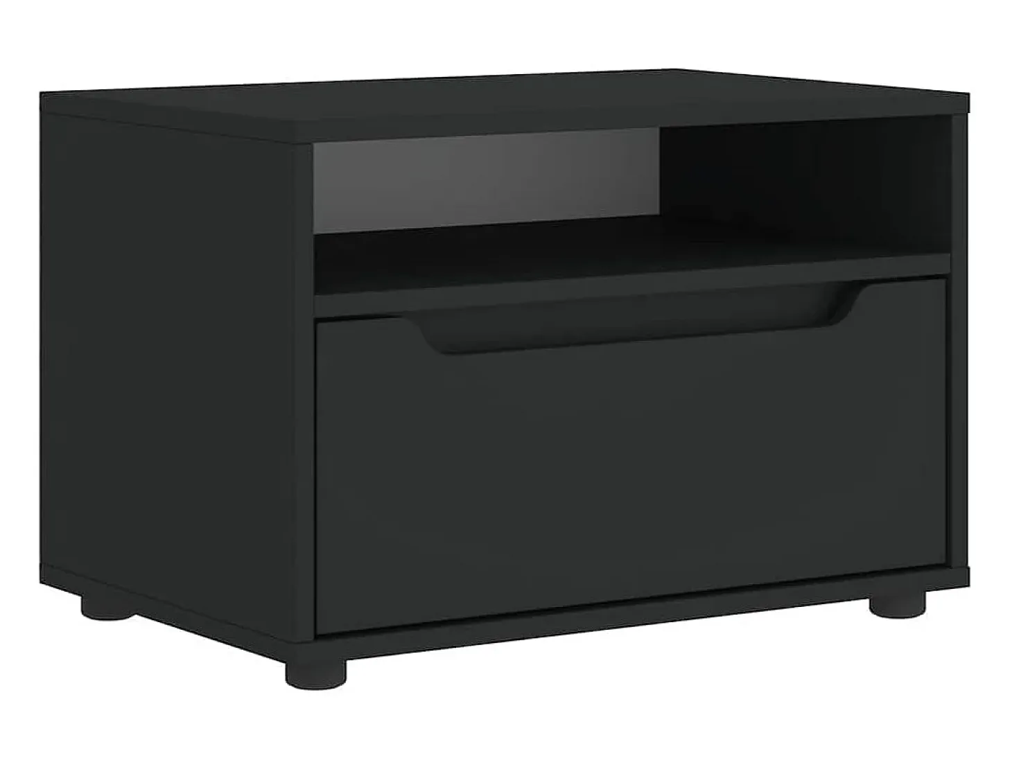 Mueble de TV VISNES negro 60x40x38 cm madera de ingeniería