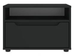Mueble de TV VISNES negro 60x40x38 cm madera de ingeniería