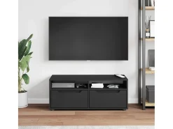 Mueble de TV VISNES negro 100x40x38 cm madera de ingeniería