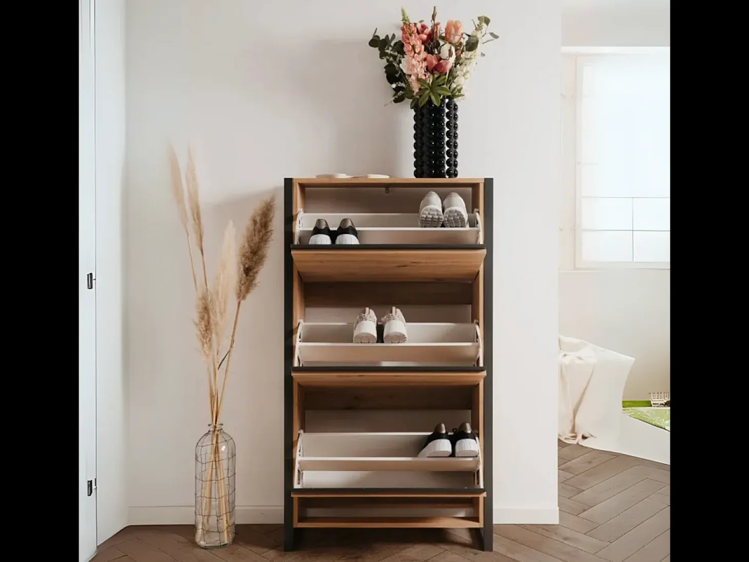 Mueble de zapatos con 3 abatibles L70 cm - DENVER