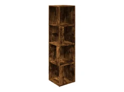 Mueble esquina madera contrachapada roble ahumado 33x33x132 cm