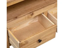 Mueble esquinero de TV madera de pino estilo Panamá 93x49x49 cm