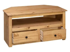 Mueble esquinero de TV madera de pino estilo Panamá 93x49x49 cm