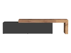 Mueble extensible para TV Chronos con 1 puerta abatible antracita/roble 190/350x40x51 cm