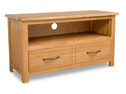 Mueble para el televisor de madera maciza de roble 90x35x48 cm