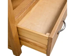 Mueble para el televisor de madera maciza de roble 90x35x48 cm