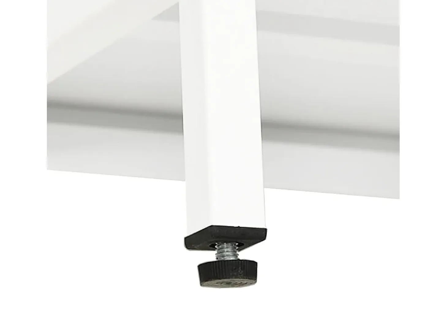 Mueble para el televisor acero y vidrio blanco 90x30x44 cm