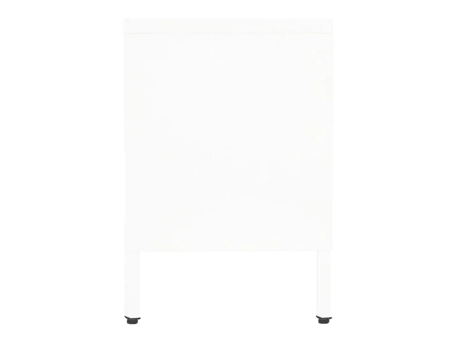 Mueble para el televisor acero y vidrio blanco 90x30x44 cm