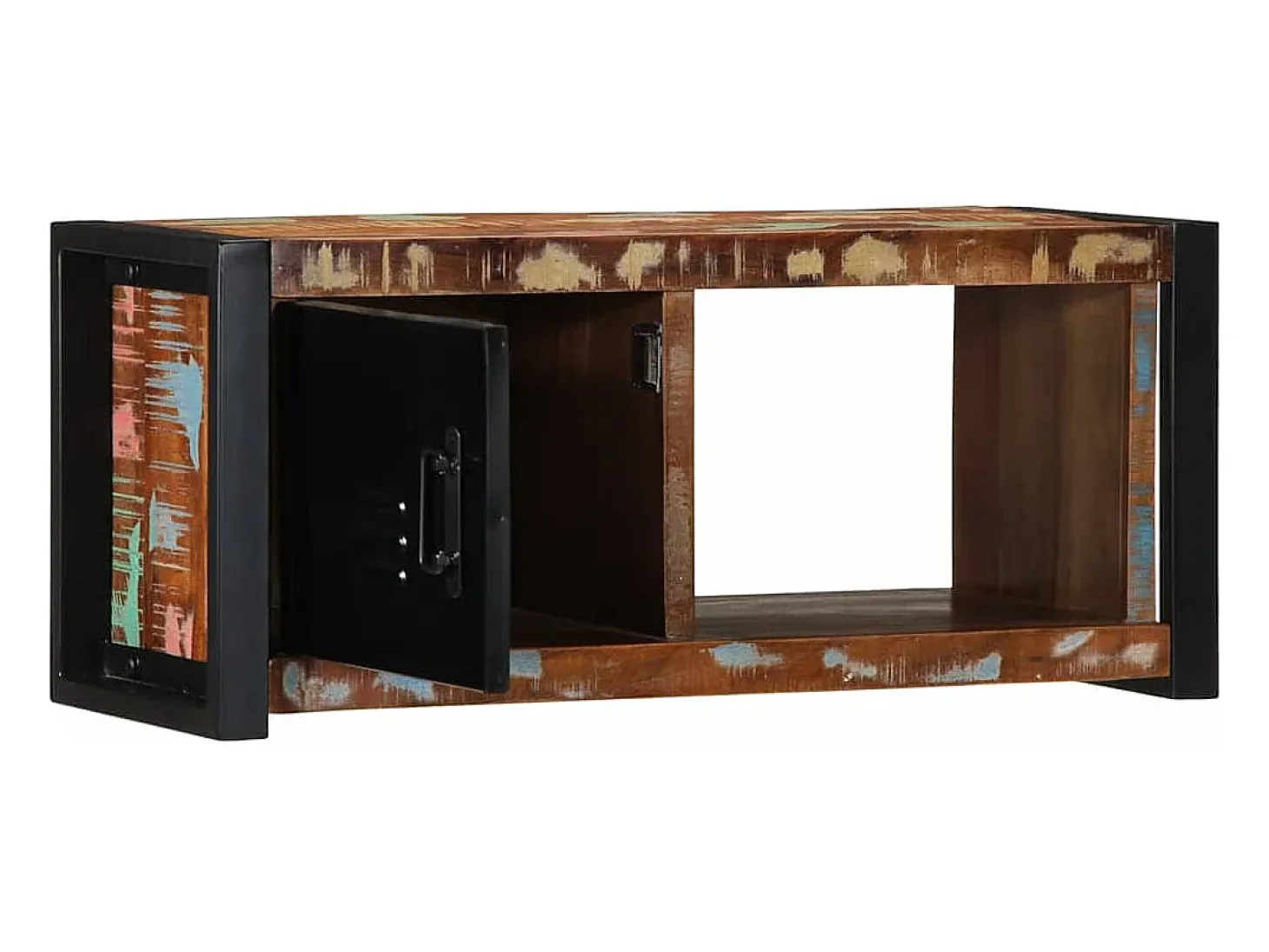 Mueble para la TV 80x30x35 madera maciza reciclada