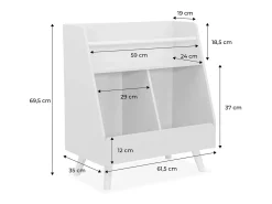 Mueble para niños, 2 compartimentos verde