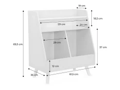 Mueble para niños, 2 compartimentos verde