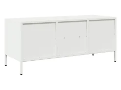 Mueble para TV acero laminado en frío blanco 101,5x39x43,5 cm