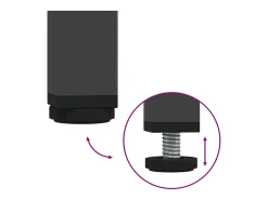 Mueble para TV acero laminado en frío negro 135x39x43,5 cm