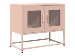 Mueble para TV acero laminado en frío rosa 68x39x60,5 cm