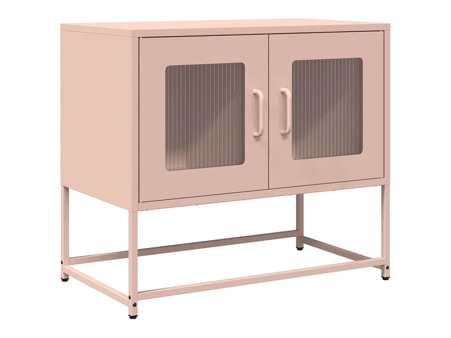 Mueble para TV acero laminado en frío rosa 68x39x60,5 cm