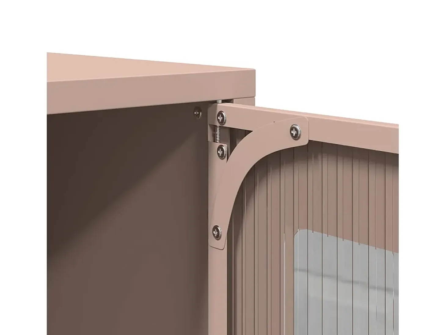 Mueble para TV acero laminado en frío rosa 68x39x60,5 cm