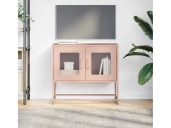 Mueble para TV acero laminado en frío rosa 68x39x60,5 cm