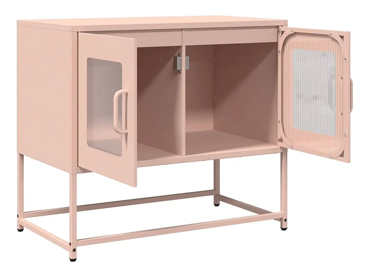 Mueble para TV acero laminado en frío rosa 68x39x60,5 cm