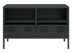 Mueble para TV acero laminado en frío negro 68x39x43,5 cm