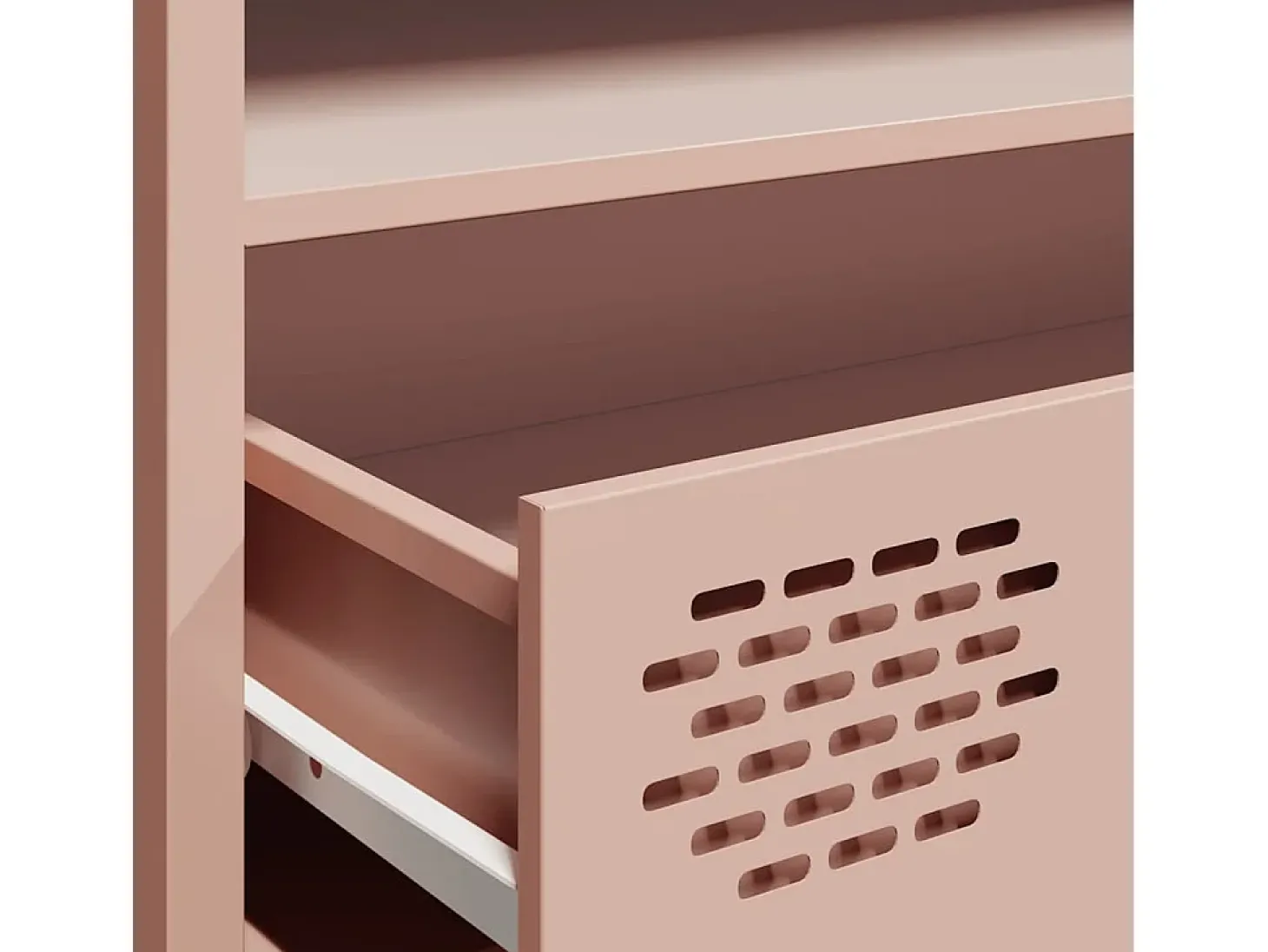 Mueble para TV acero laminado en frío rosa 202x39x43,5 cm