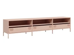 Mueble para TV acero laminado en frío rosa 202x39x43,5 cm