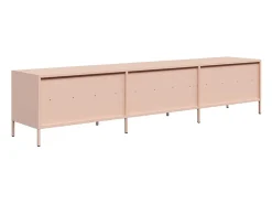 Mueble para TV acero laminado en frío rosa 202x39x43,5 cm